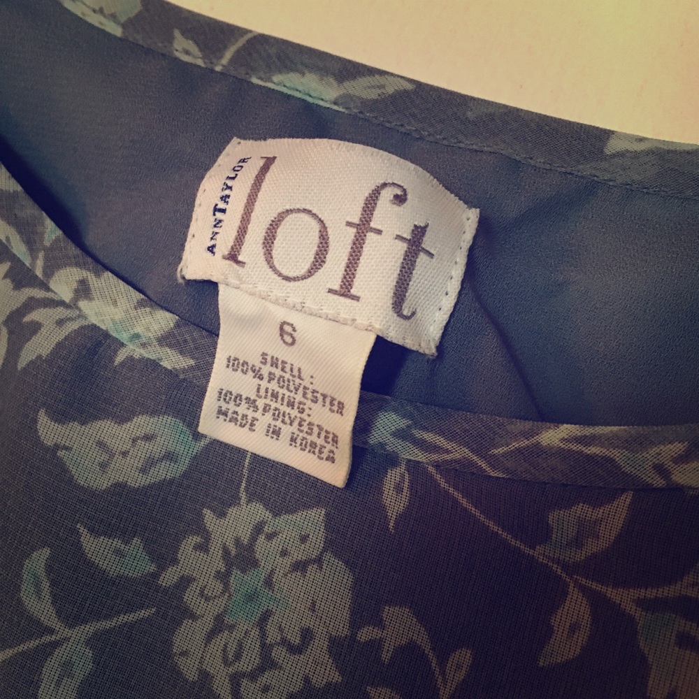 Ann Taylor Loft Print Sleeveless Dress